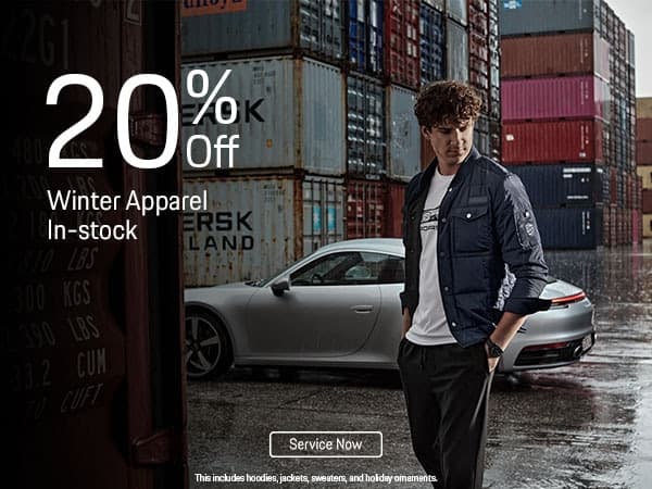 20% off in stock winter apparel.